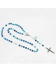 Kettenanhänger Achat blau - Silber 925