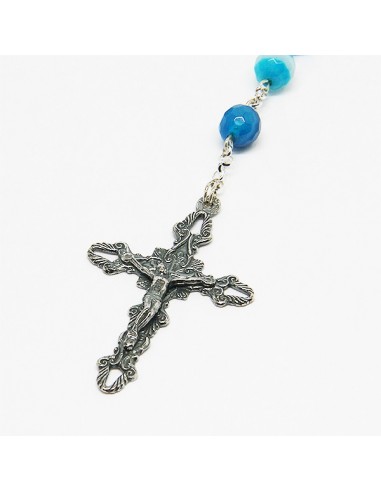 Rosary Agate blue - silver 925