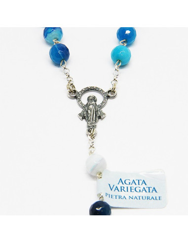 Kapelet Agaat blauw - zilver 925