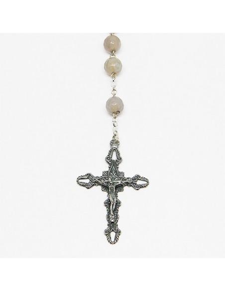 Rosary Agate blue - silver 925