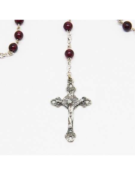 Chapelet Agate bleu -  argent 925