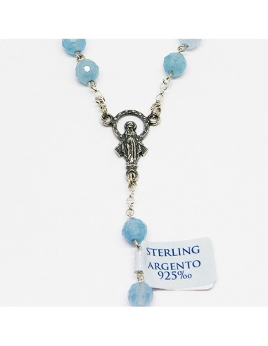 Aquamarine rosary - silver 925