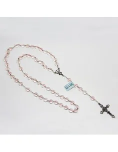 Rosario di quarzo rosato - argento 925