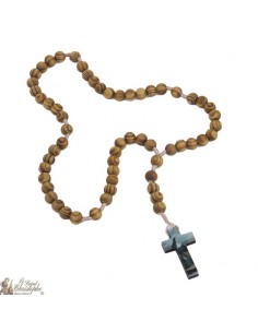 Padre Pio Rosary in natural olive wood