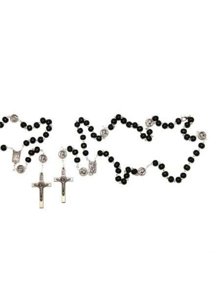 Rosary appearance Heavy brown wood with snap hook