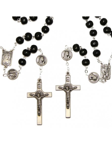 Rosary appearance Heavy brown wood with snap hook