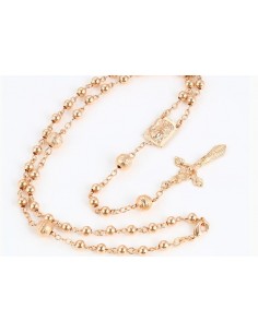 Chapelet en métal doré - collier