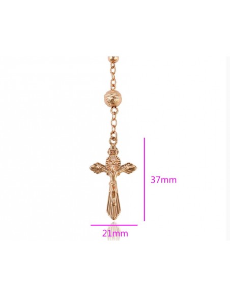 Chapelet en métal doré - collier
