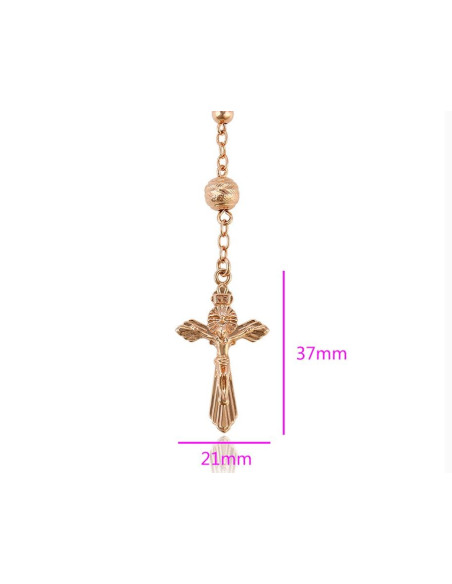 Rosario in metallo dorato - collana