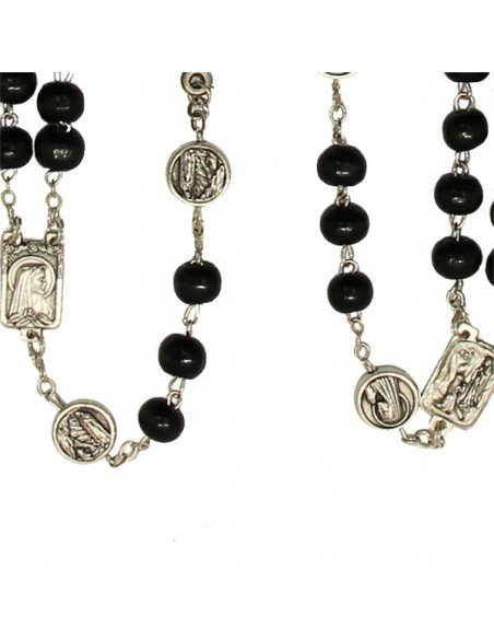 Rosary appearance Heavy brown wood with snap hook