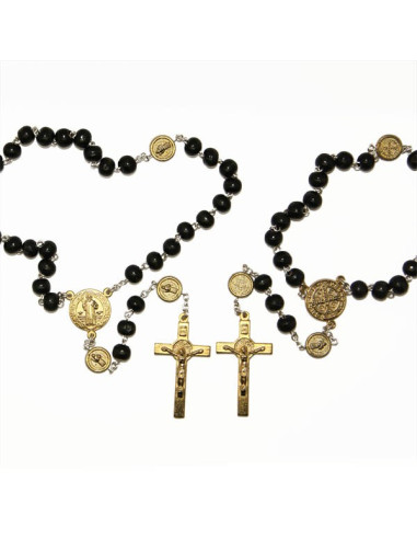 Rosary appearance Heavy brown wood with snap hook