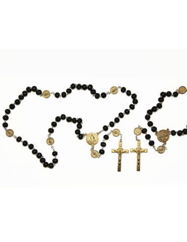 Rosary appearance Heavy brown wood with snap hook