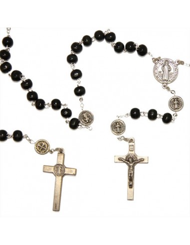 Rozenkrans Saint Benedictus zwart hout