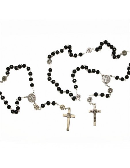 Rozenkrans Saint Benedictus zwart hout