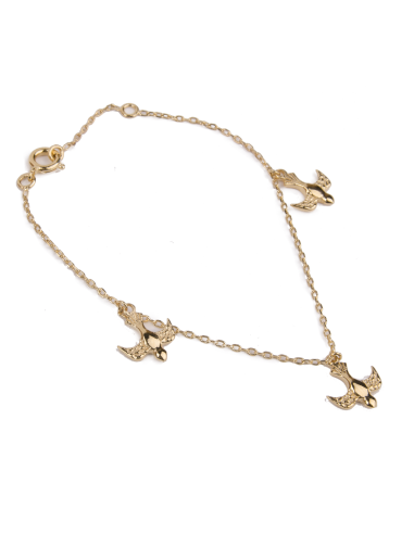 Bracciale colombe placcato oro