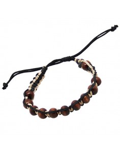Pulsera de madera con cruces protectores de santos dizainier