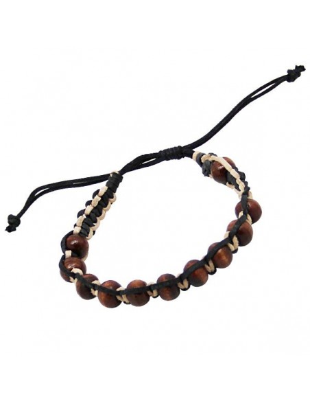 Pulsera de madera con cruces protectores de santos dizainier