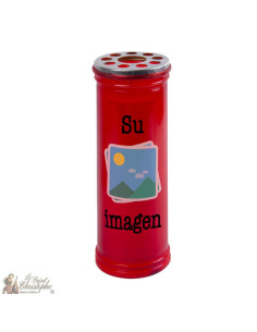 Bougie rouge votive personnalisable
