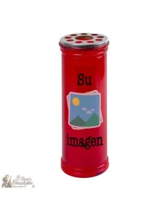 Bougie rouge votive personnalisable
