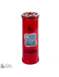 Customizable votive red candle