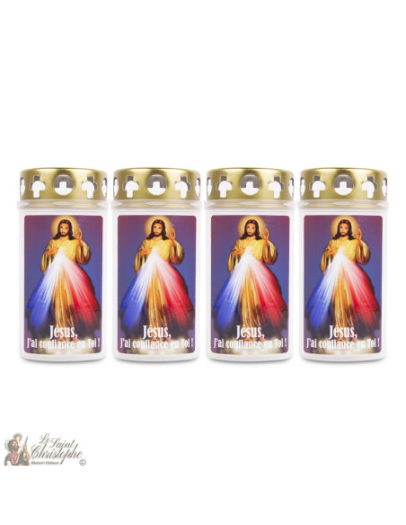 Merciful Christ Cemetery Candle - 4 pieces