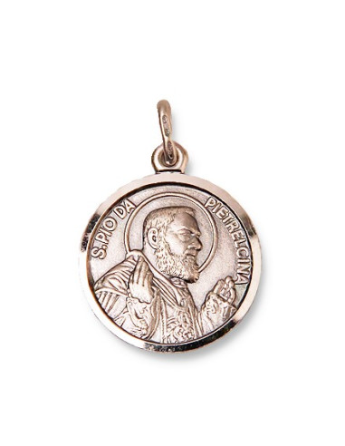 Padre Pio medaille - Zilver 925