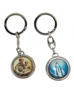 Porte-clés Sainte Rita avec Padre Pio
