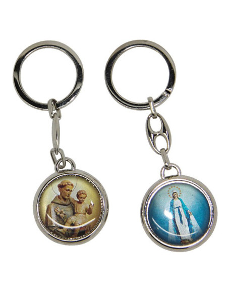 Holy Rita key ring with Padre Pio