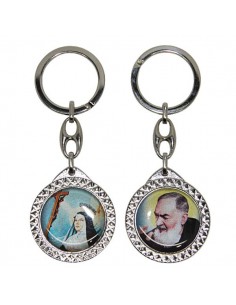 Llavero Santa Rita con Padre Pío