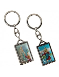 Sleutelhanger Saint Christopher met Lourdes