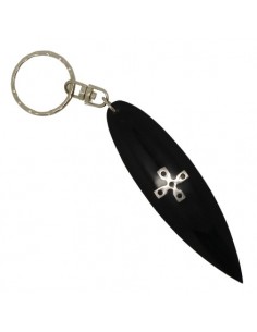 Surfboard key ring with cross