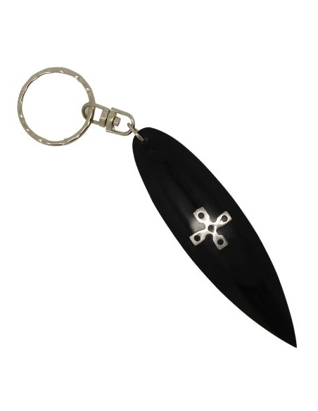Surfboard key ring with cross
