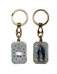 Miraculous Virgin double-sided key ring