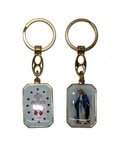 Miraculous Virgin double-sided key ring