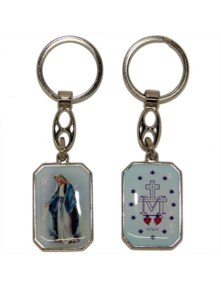 Dubbelzijdige wonderbaarlijke Maagd sleutelhanger