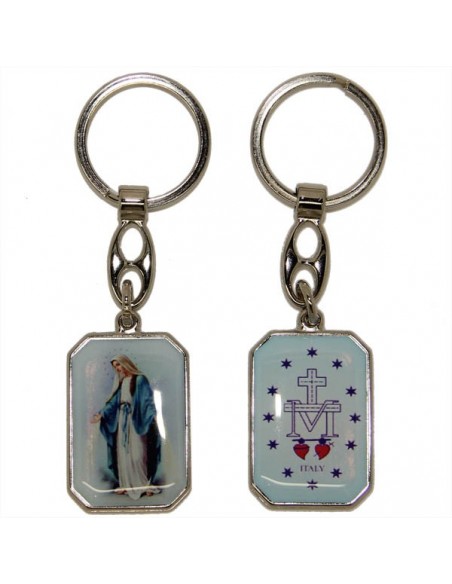 Porte-clés de la Vierge Miraculeuse double face