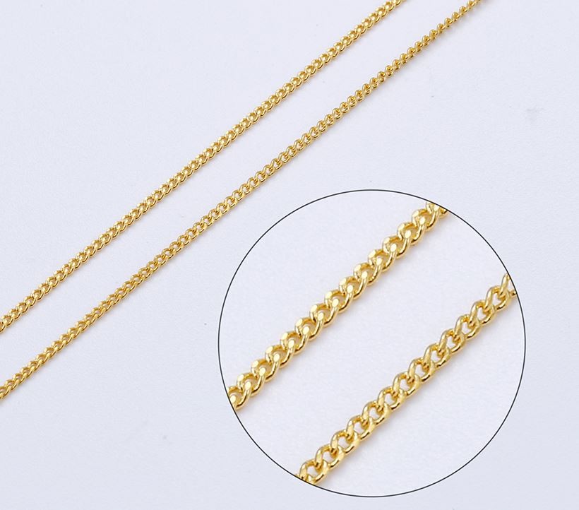 Gold plated chain 24 k - 45 cm