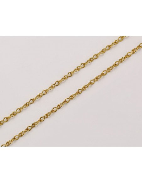 Vergulde ketting 24 k - 43 cm