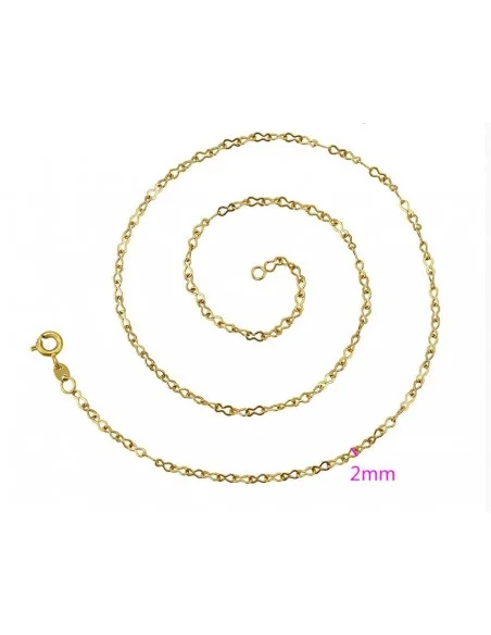 Catena placcata oro 24 k - 43 cm