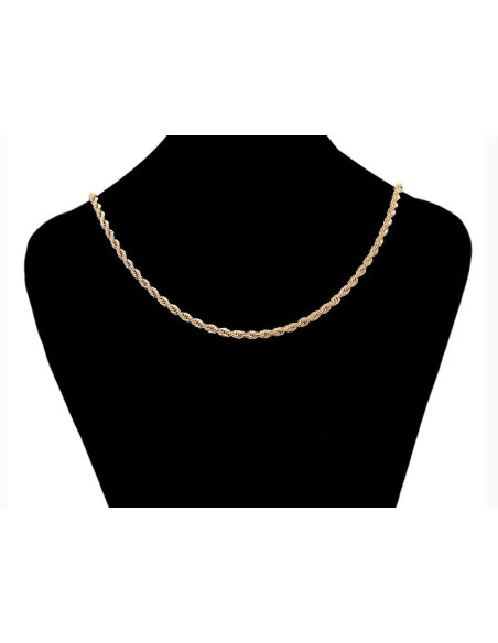 Vergulde ketting 18 k - 60 cm