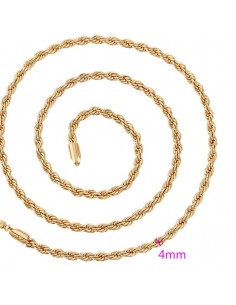 Catena placcata oro 18 k - 60 cm