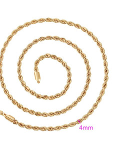 Gold plated chain 18 k - faschion 60 cm