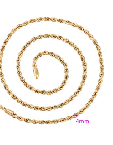Gold plated chain 18 k - faschion 60 cm