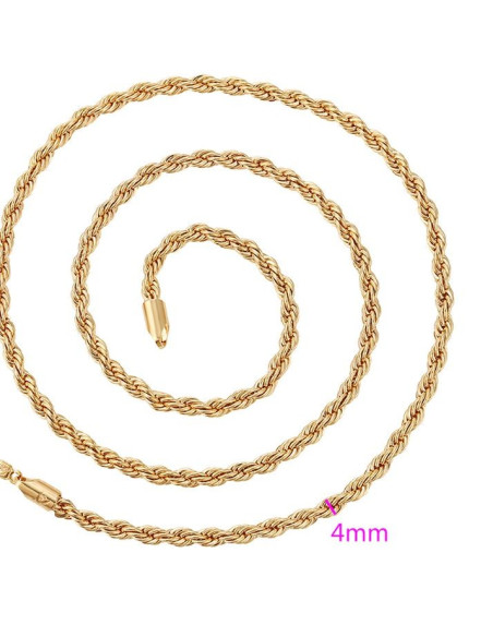 Vergoldete Kette 24 k - 50 cm