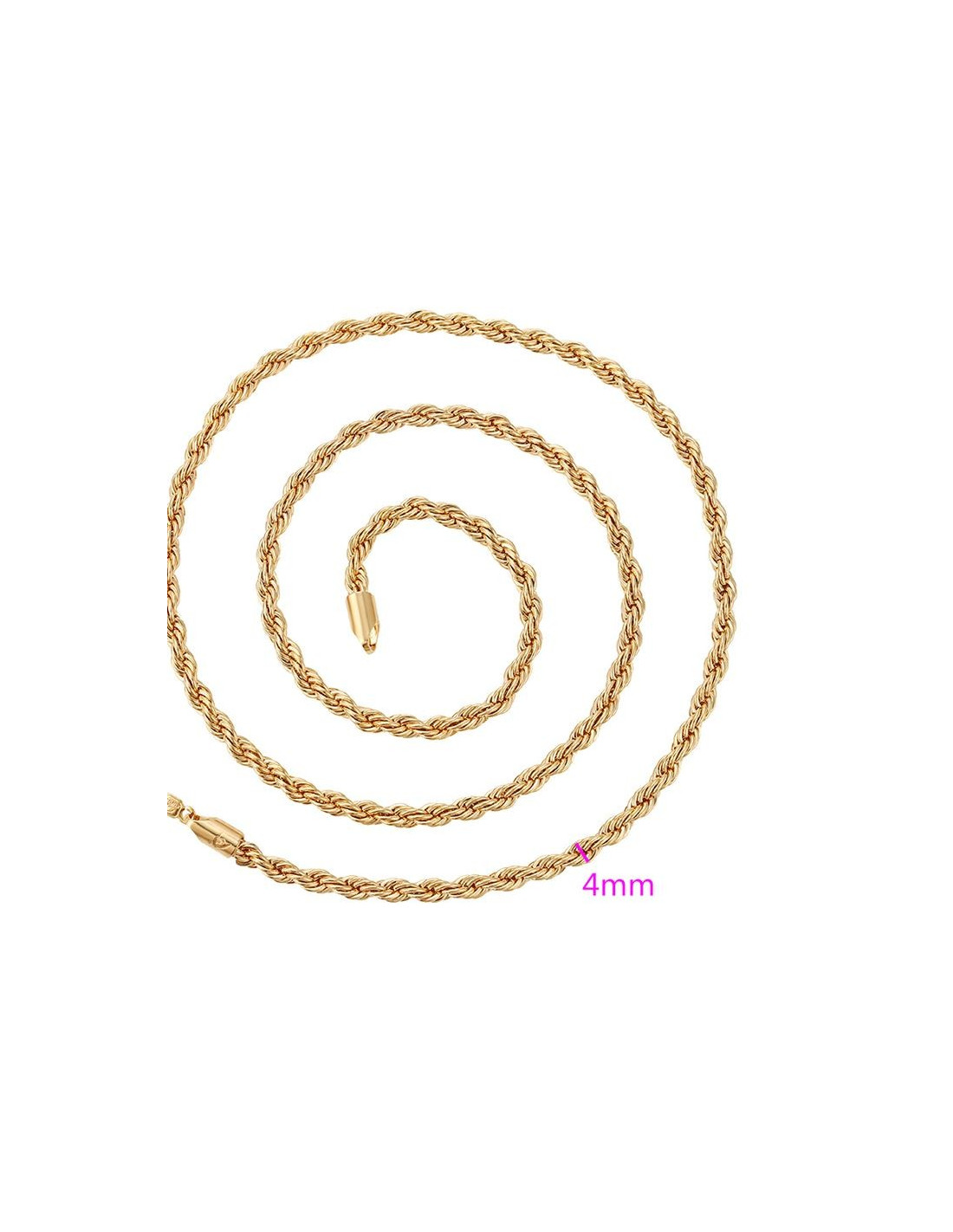 NKlaus Catena A Cordoncino King Chain 70cm 1,60mm Placcata Oro Giallo 18K 750