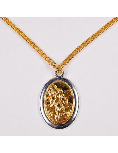 Medaglia di San Michele Arcangelo con catena