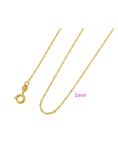 Cadena chapada en oro 24 k - 45 cm