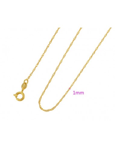 Chaîne plaqué or 24 k - 45 cm