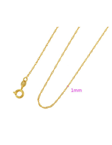 Cadena chapada en oro 24 k - 45 cm