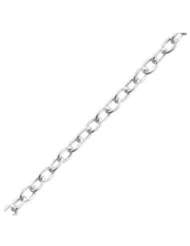 Ronde schakelketting van sterling zilver van 81 cm
